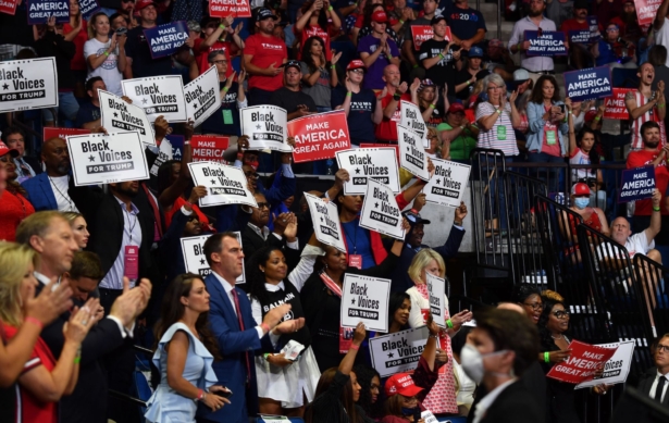 Gov. Kevin Stitt attends a campaign rally