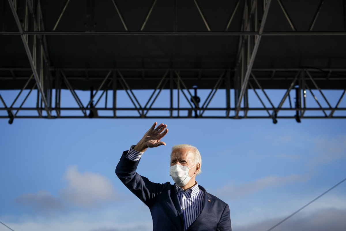 Democratic presidential nominee Joe Biden