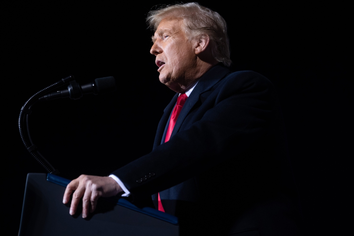 Trump holds a rally