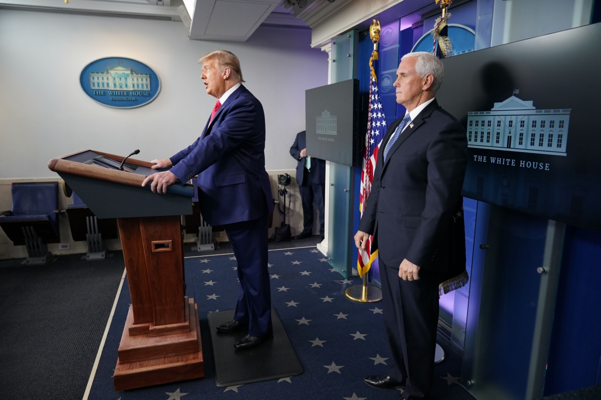 President Donald Trump with Vice President Mike Pence