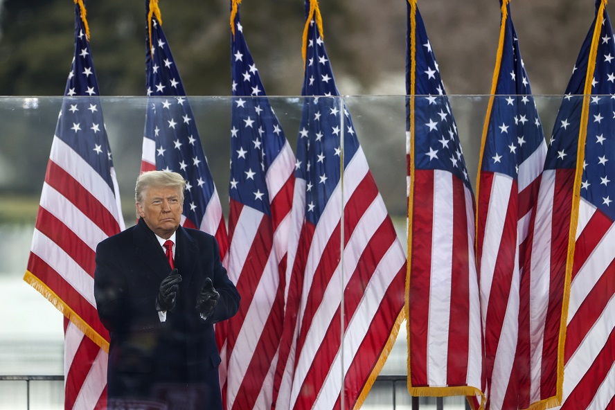 Trump greets the crowd