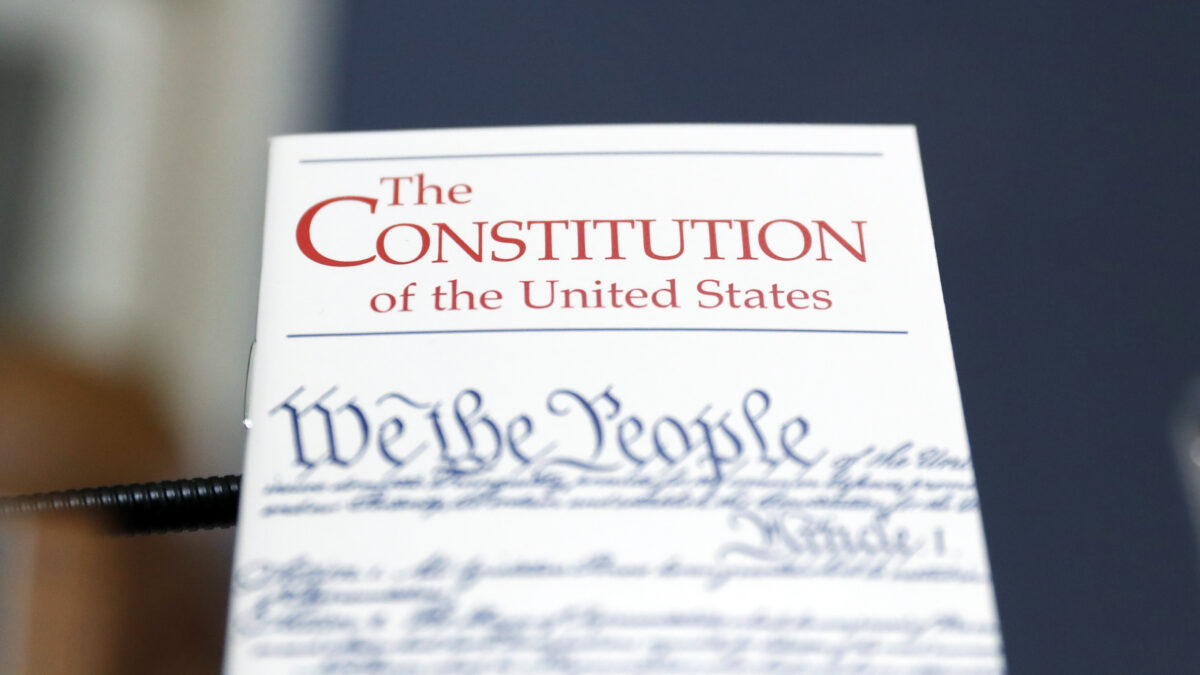 https://www.gettyimages.com/detail/news-photo/copy-of-the-u-s-constitution-is-propped-up-in-front-of-the-news-photo/1189256907