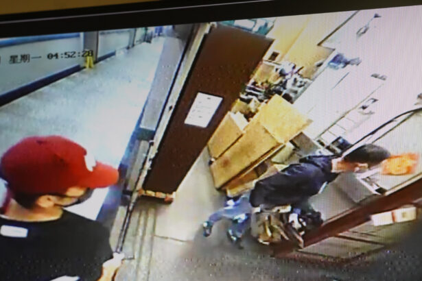 Two of the four intruders caught on CCTV