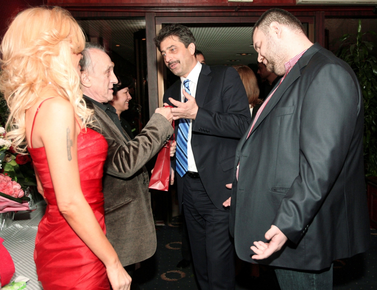 Delyan Peevski (R), a Bulgarian businessman