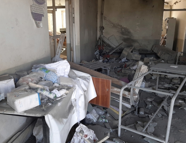 A damaged clinic